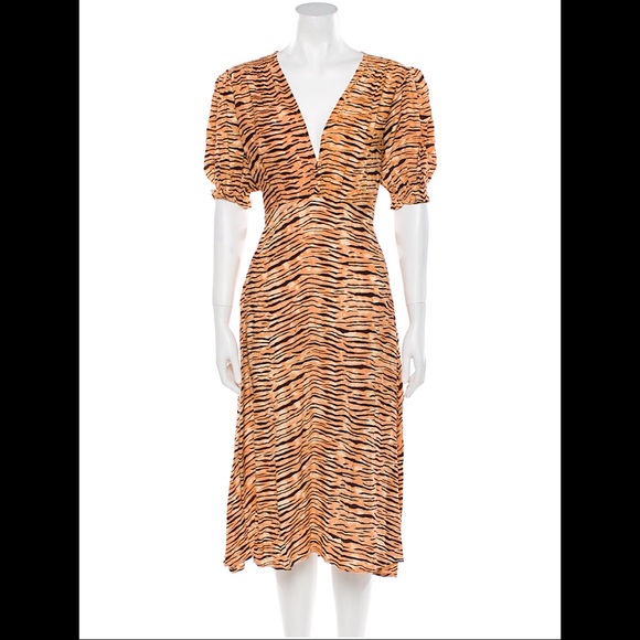 🔥🔥🔥NEW Faithfull The Brand Marie Louise Midi Dress - Picture 1 of 5